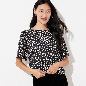 SPOTTED BOW BACK CROPPED TOP - SIZE MEDIUM